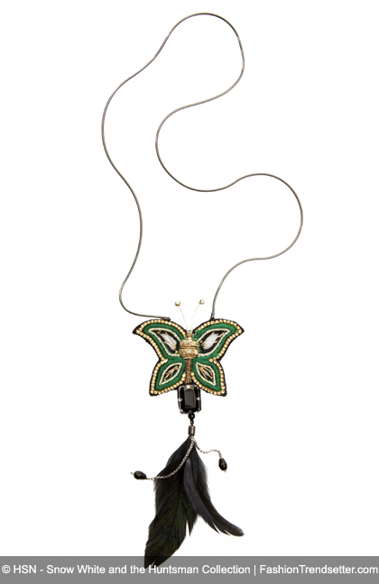 RK by Ranjana Khan - Long Butterfly with Black Feather 26" Drop Necklace, HSN Price: 119.95