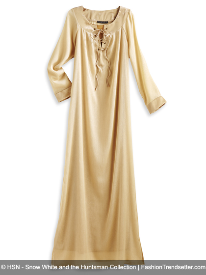 Atwood by Colleen Atwood - Full-Length Lace-Up Chiffon Caftan (Gold)