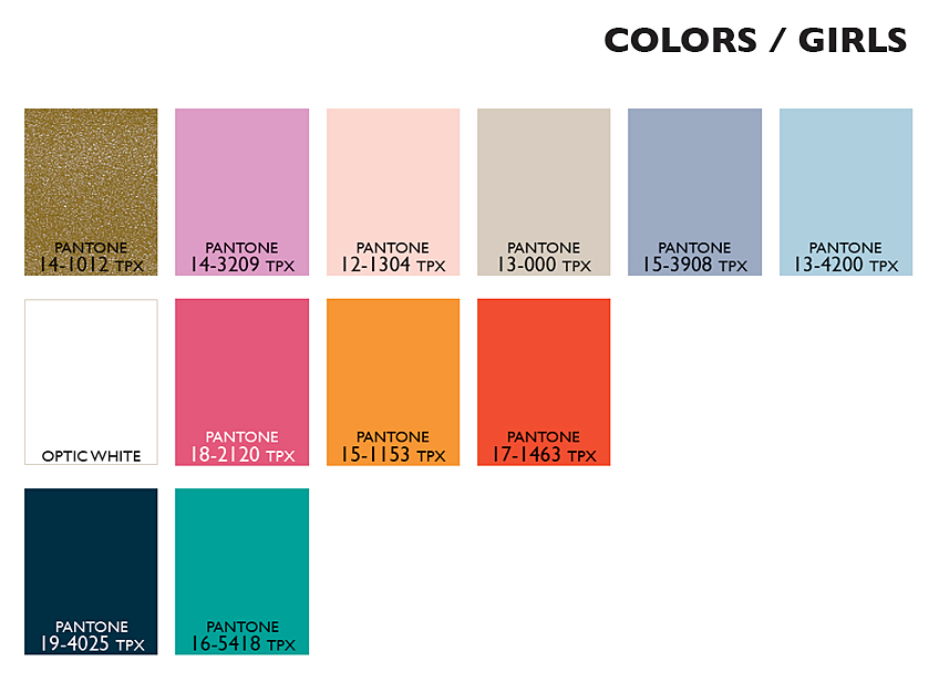 Lenzing Color Trends Spring/Summer 2015 - Color Usage Kids Girls ...