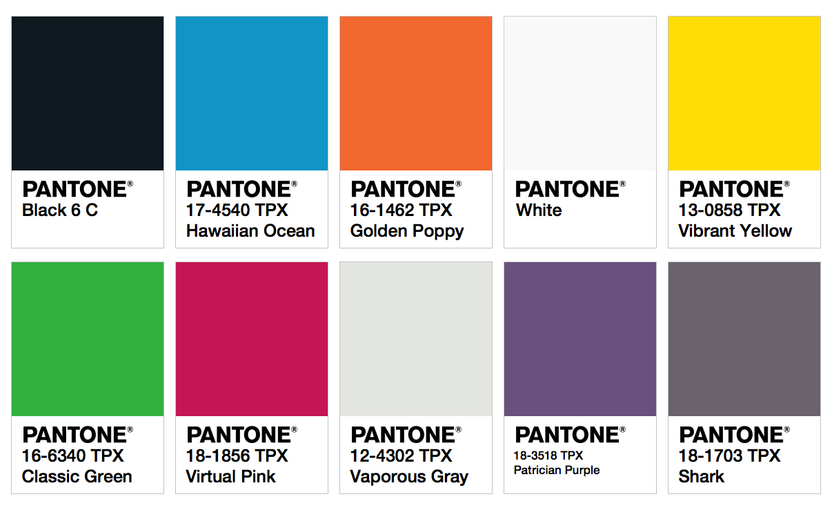 PANTONE COLORS Fashion Trendsetter