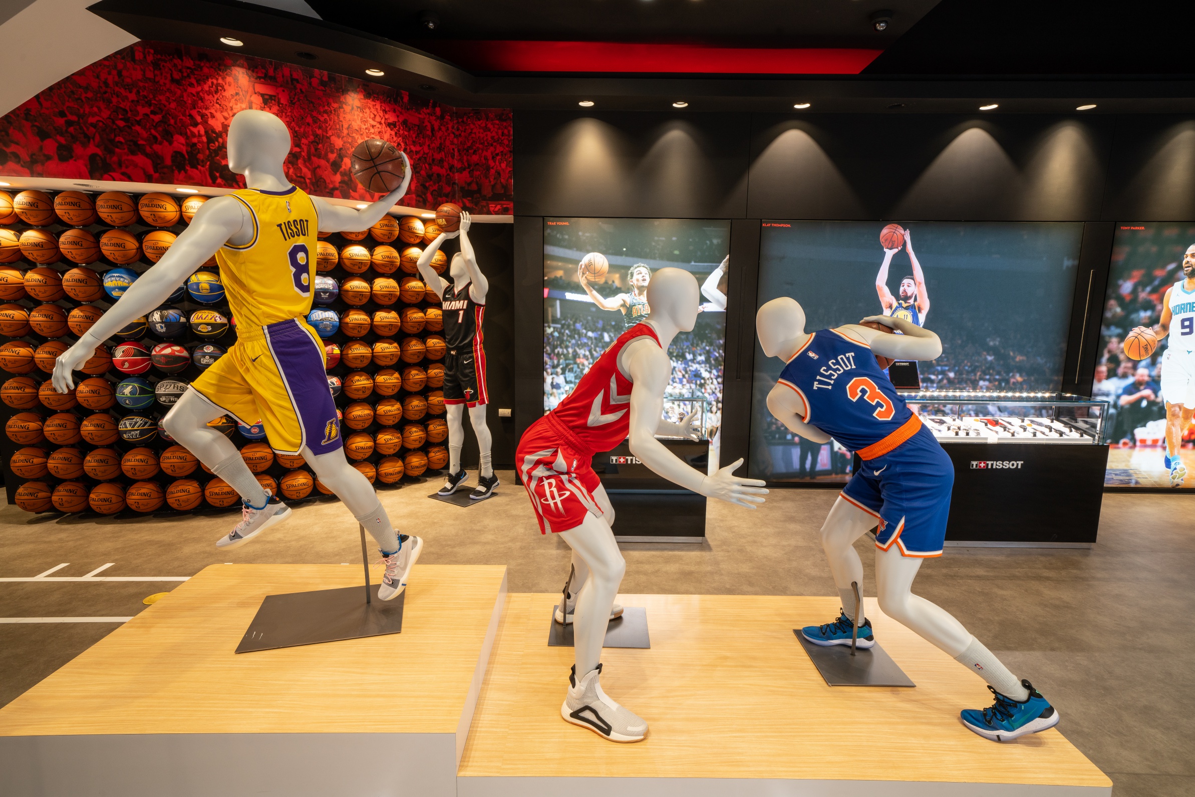 NBA Jerseys, Modell's Sporting Goods Store Interior, NYC Stock