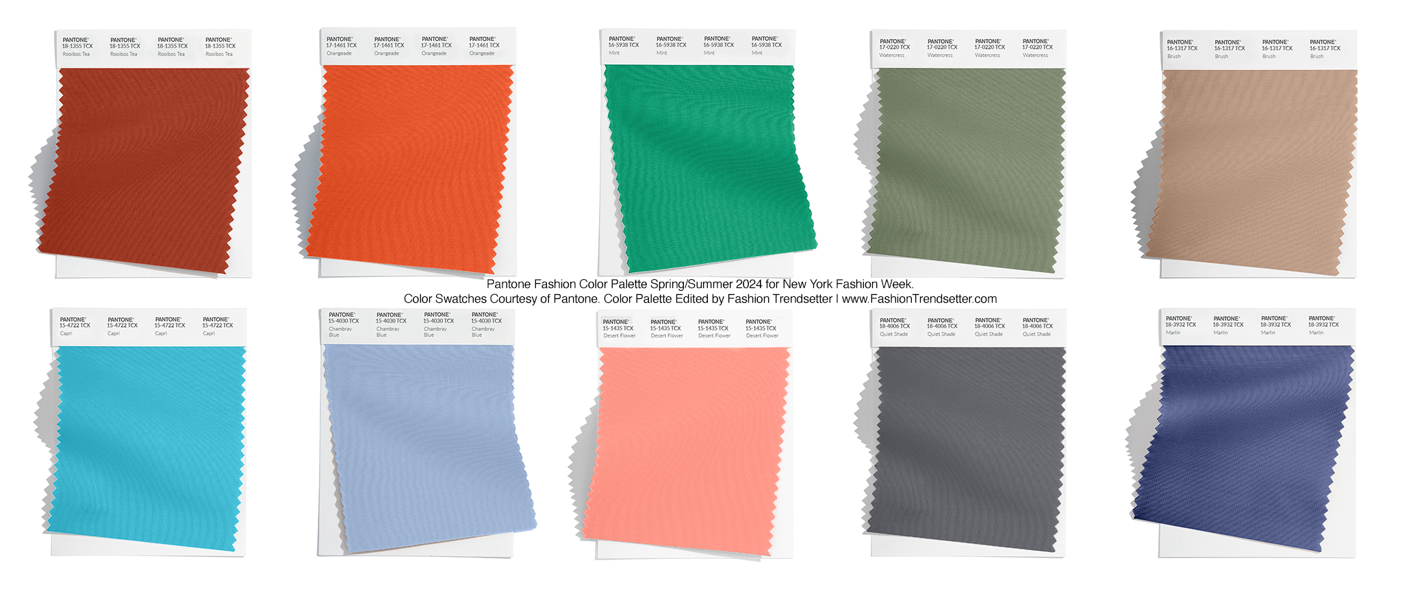 Pantone Fashion Color Trend Report Spring/Summer 2024 For New York