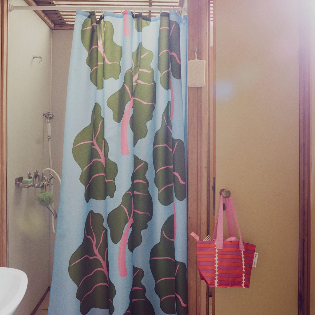 IKEA x Marimekko - The BASTUA Collection, Shower Curtain and Bag.
