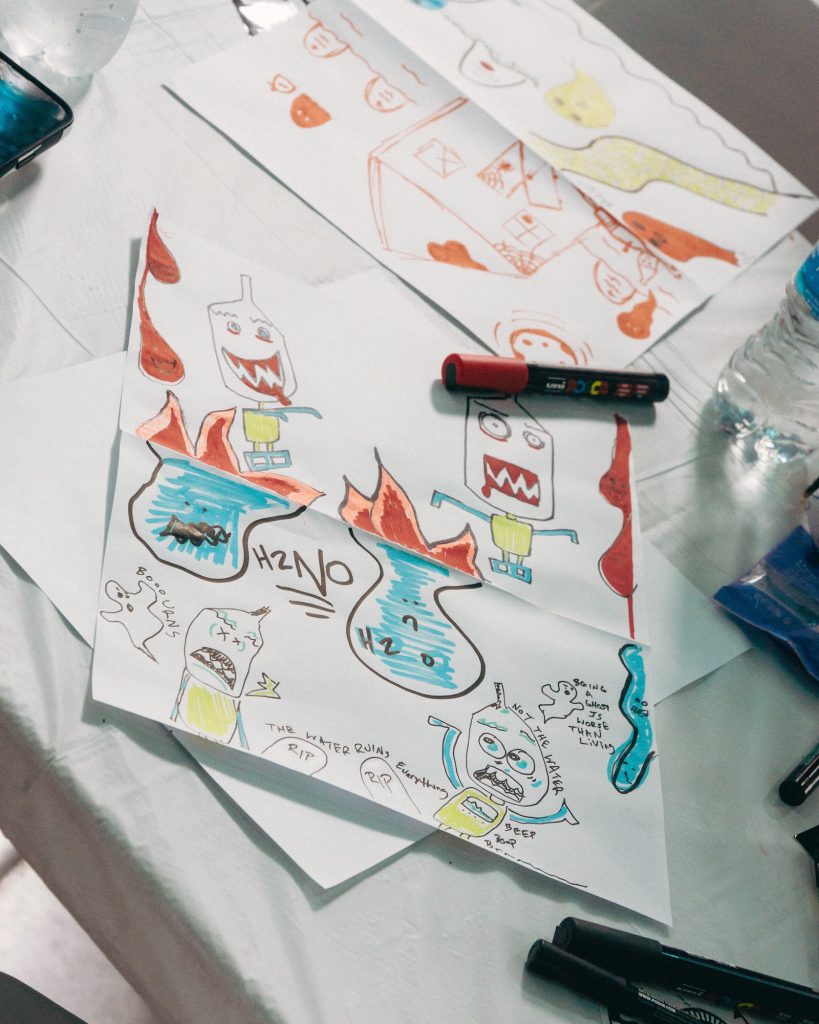 Workshop doodles during a Secret Walls Academy workshop (Photo: Emmett Methven)