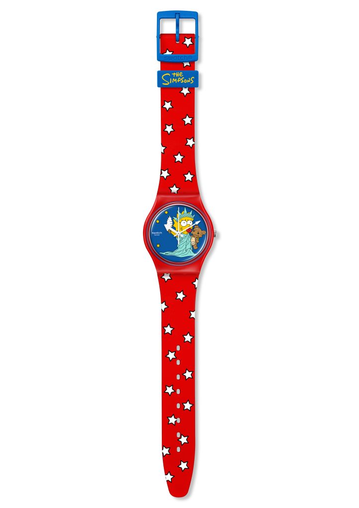 Swatch x The Simpsons Collection

Baby Maggie is the face of Little Lady Liberty Watch.