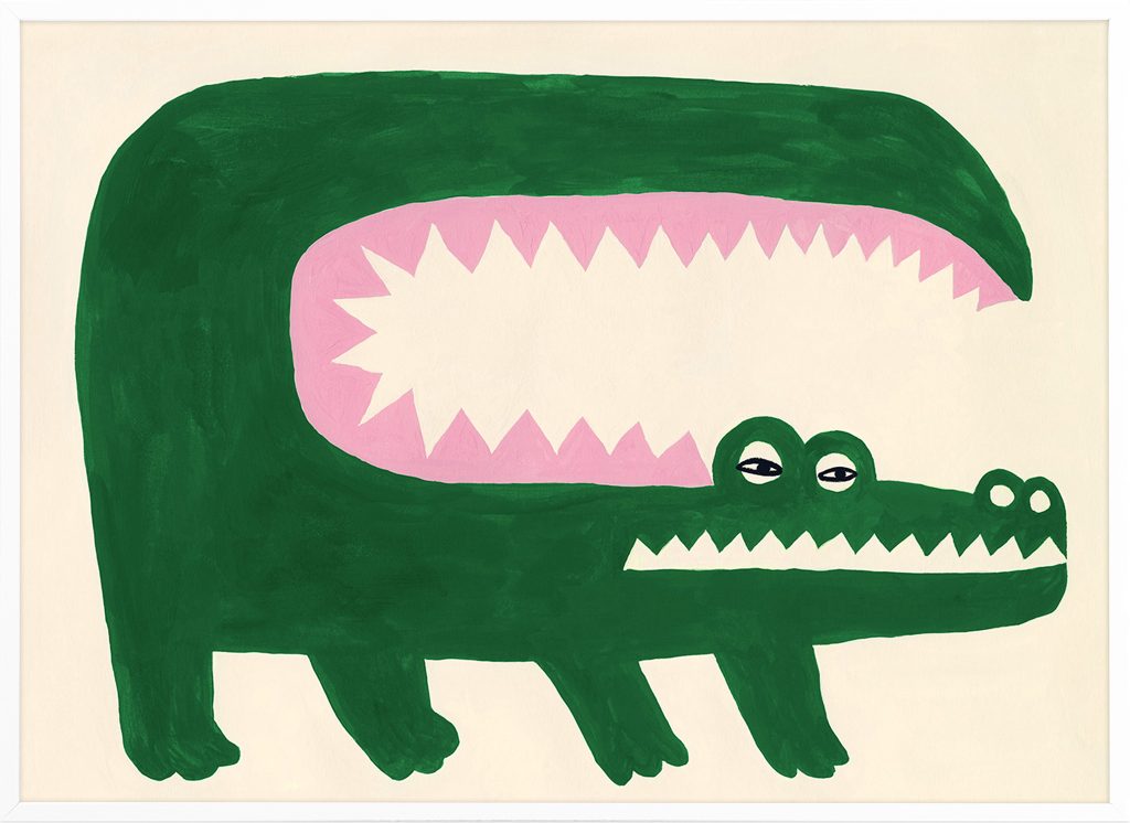 Desenio x Dani Klarić: Crocodile Crush Poster

Hand-Painted Crocodile - An originally hand-painted illustration of a crocodile in a playful color combination of green and pink.