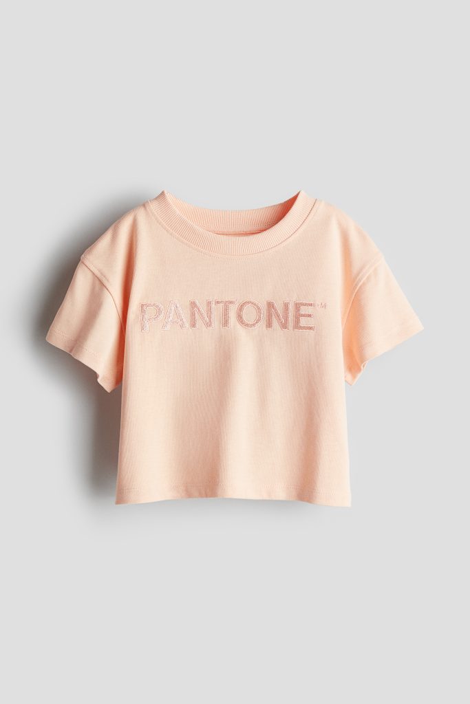 H&M x Pantone™ - Jersey Top with Embroidered Text.
