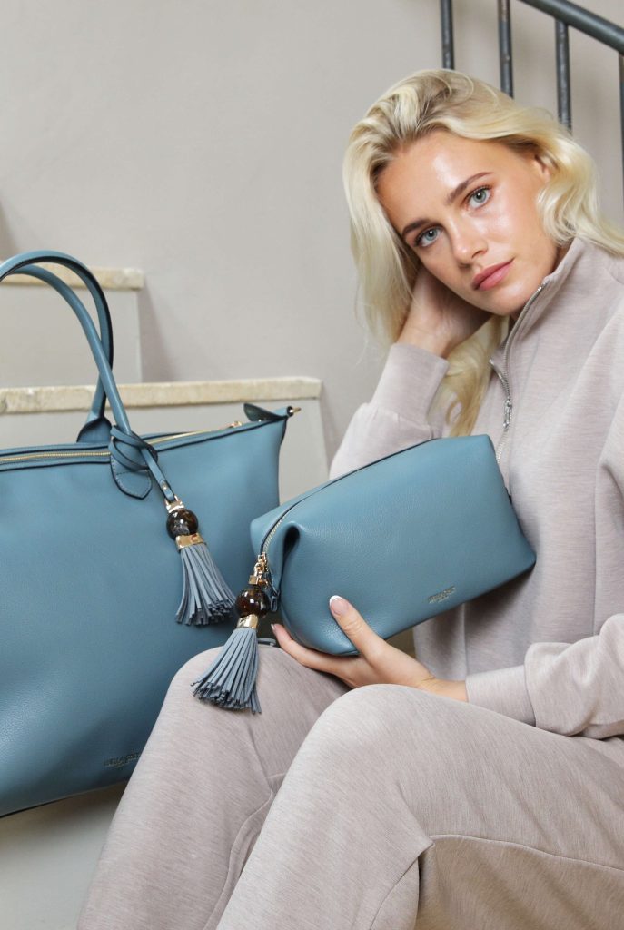 Luella Grey London - Lana Airforce Blue Holdall & Virginia Airforce Blue Washbag