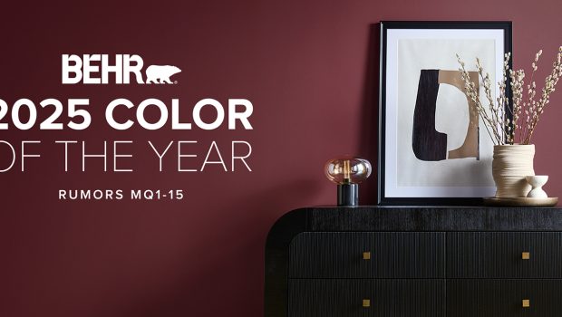 BEHR 2025 Color of the Year - Rumors MQ1-15. Photo courtesy of BEHR.