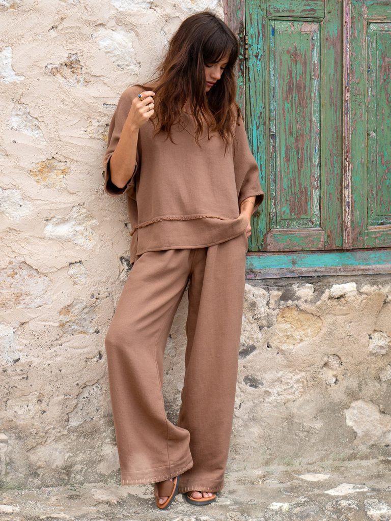 Nomad The Label - Floris Ramie Top Desert Sand