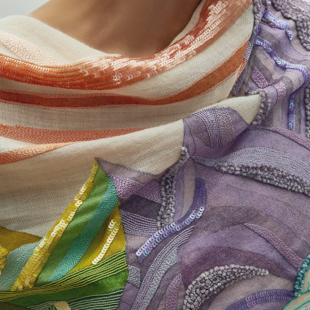 Pantone x Janavi by Bibhu Mohapatra - Day Shawl - Detail