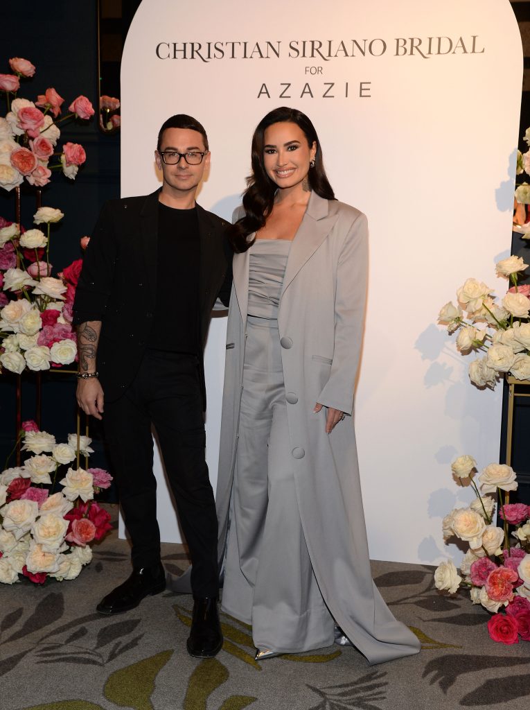 Christian Siriano and Demi Lovato. Photo by Michael Simon/Getty Images.