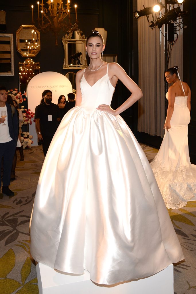 Model at the Christian Siriano. Photo by Michael Simon/Getty Images.