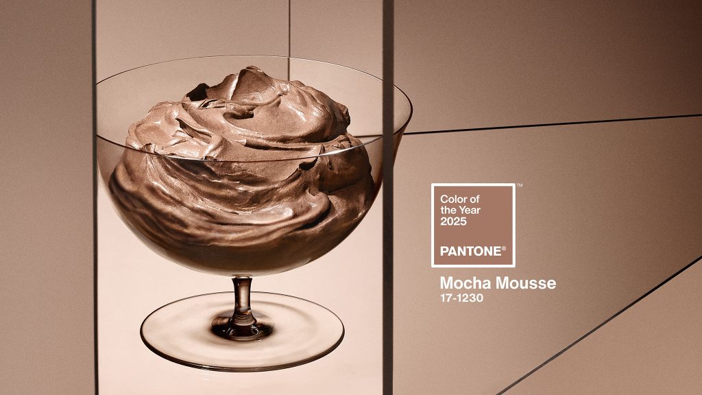 PANTONE® Color of the Year 2025: 17-1230 Mocha Mousse.
Photo © 2024 The Development and Herring & Herring, courtesy of PANTONE®.