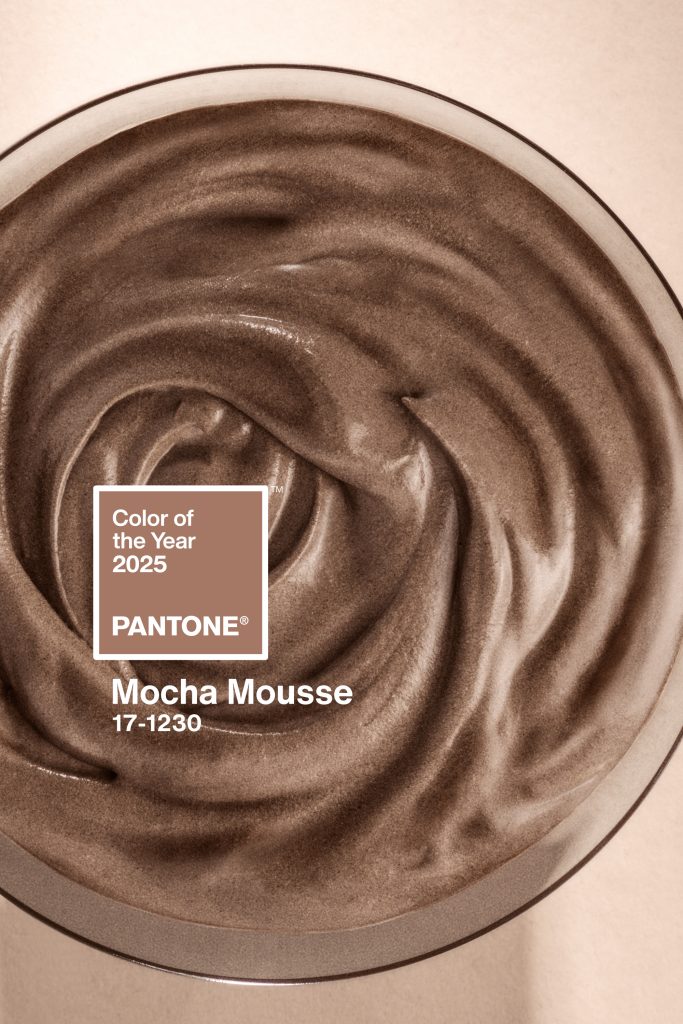 PANTONE® Color of the Year 2025: 17-1230 Mocha Mousse.
Photo © 2024 The Development and Herring & Herring, courtesy of PANTONE®.