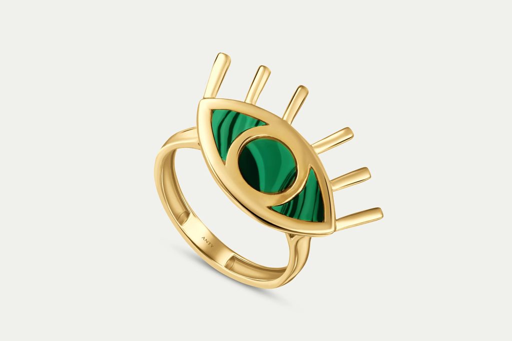 Eye of Horus Gold Ring, Yellow Gold, Designed by Heidi Bastamy