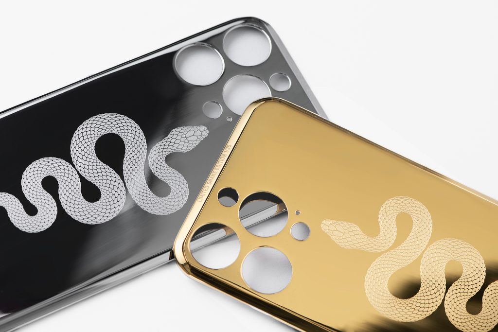 iPhone Case RST16 - Snake Edition - Silver & Gold