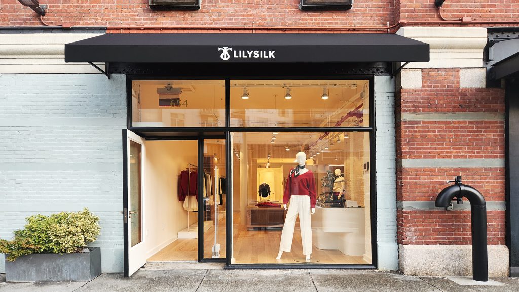 LILYSILK's new concept store at 654 Hudson Street, Meatpacking District in New York. 