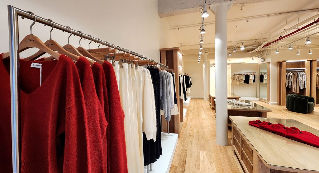 LILYSILK's new New York concept store interior.