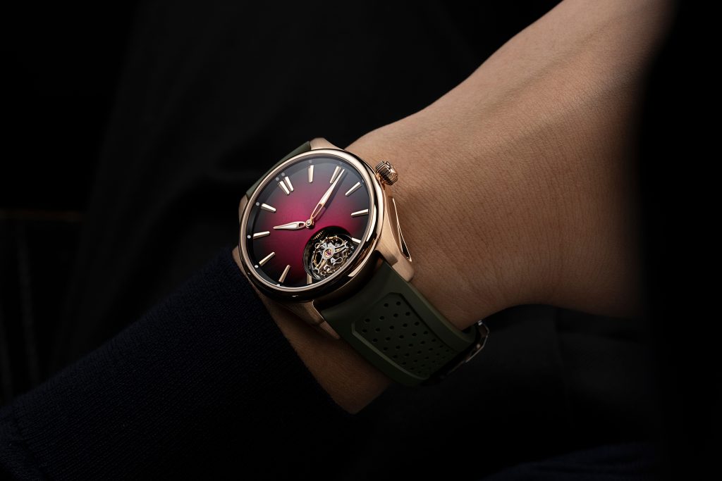 H. Moser & Cie 'The Pioneer Tourbillon Burgundy'