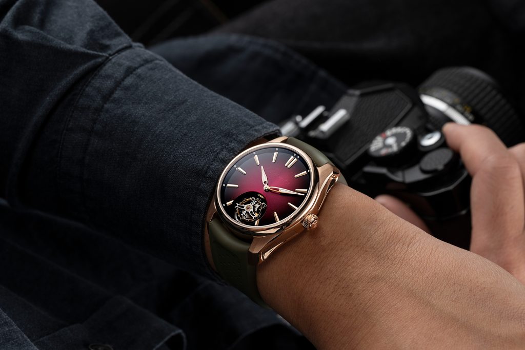 H. Moser & Cie 'The Pioneer Tourbillon Burgundy'