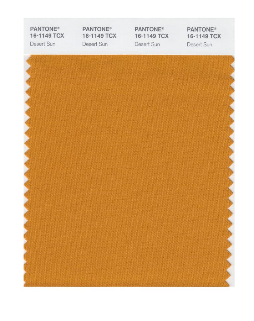 PANTONE 16-1149 TCX Desert Sun Color Swatch courtesy of Pantone.