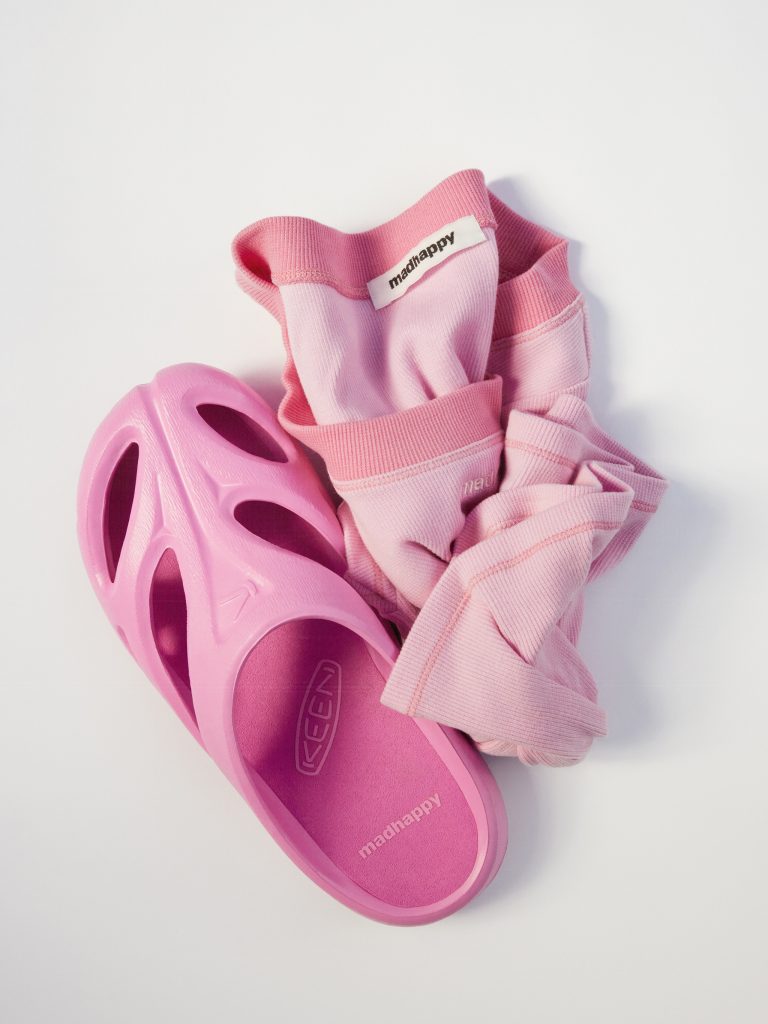 KEEN x Madhappy Shanti Clog and Clothing in Pink